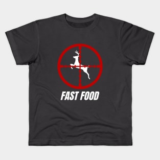 fast food deer hunting Kids T-Shirt